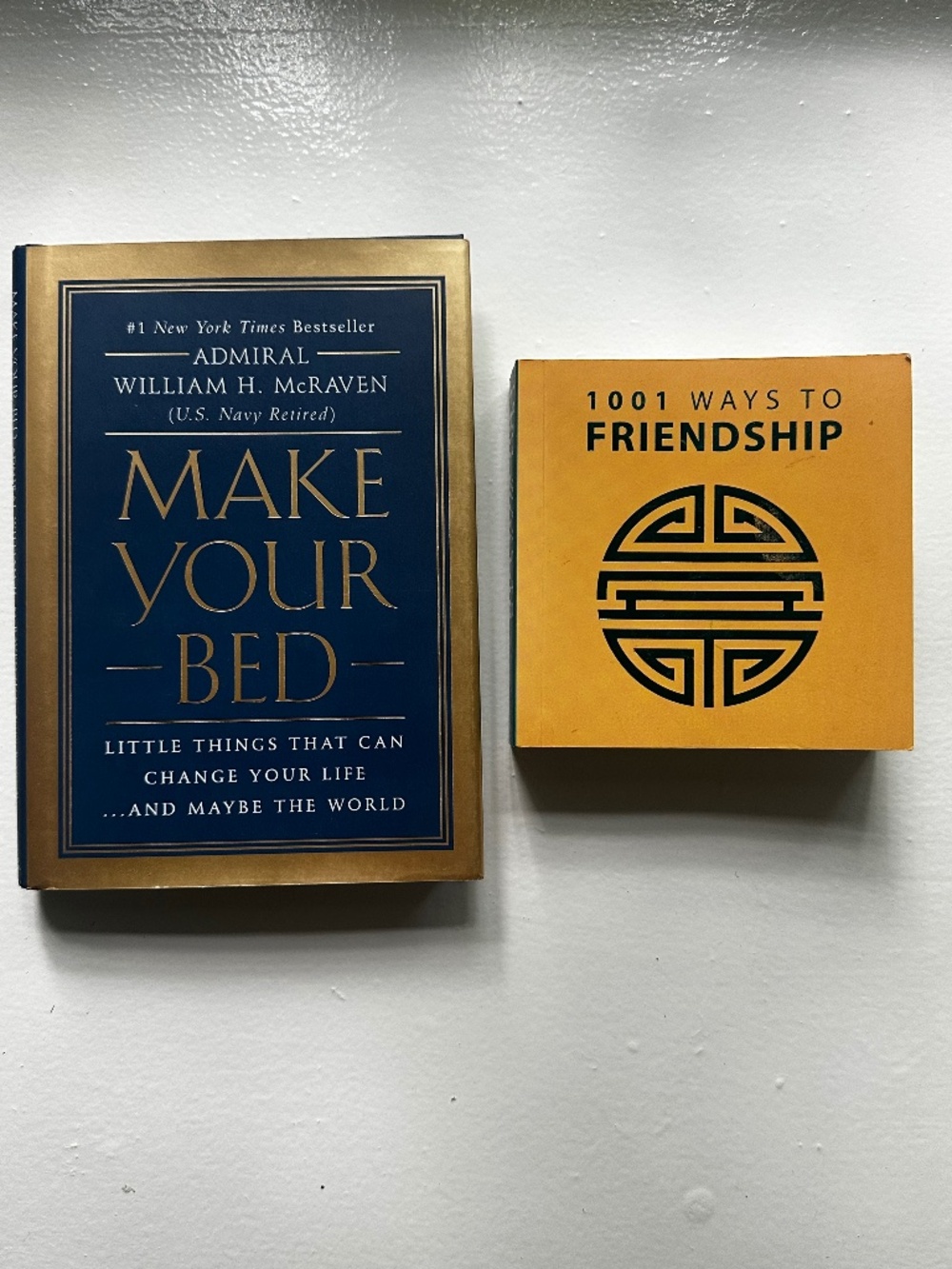 Inspirational Book Lot: Make Your Bed Hardcover + 1001 Ways to Friendship